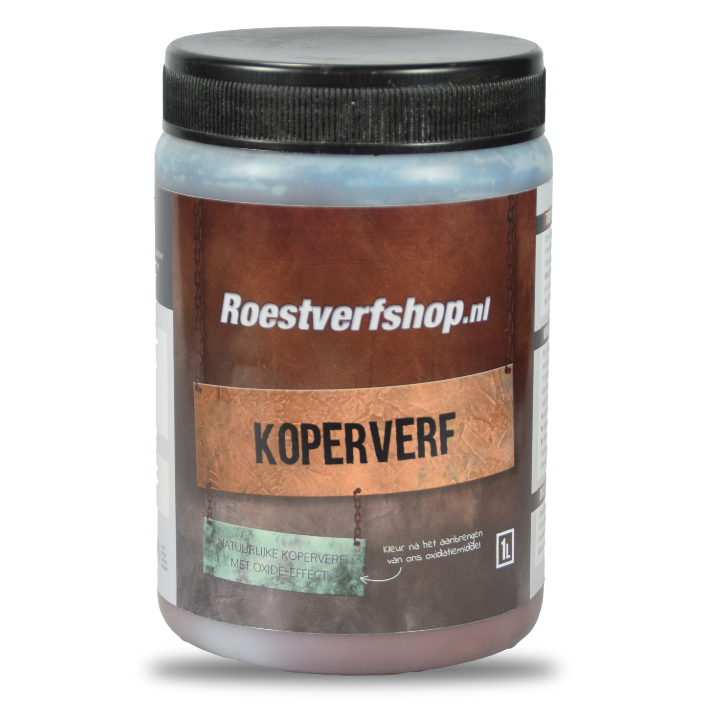 Koperverf met oxidatie effect en presealer